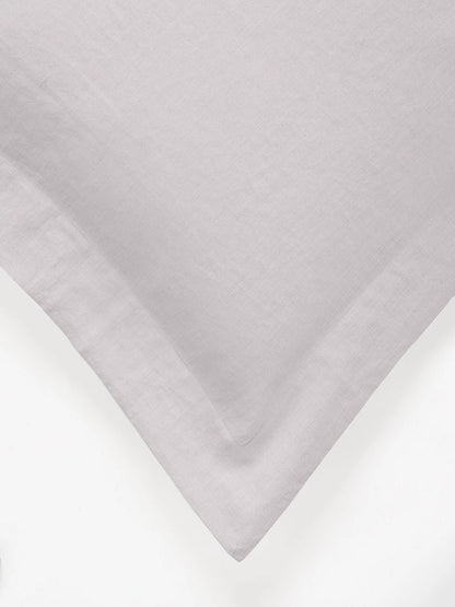 John Lewis Washed Linen Bedding, Pale Grey, Super King Duvet Cover