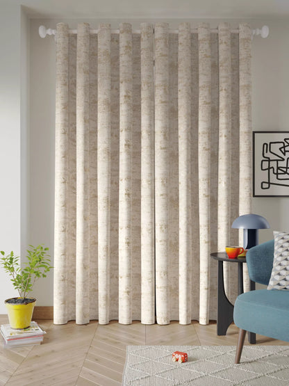 John Lewis Cala Weave Pair Lined Eyelet Curtains, Gold, W228 x Drop 182cm