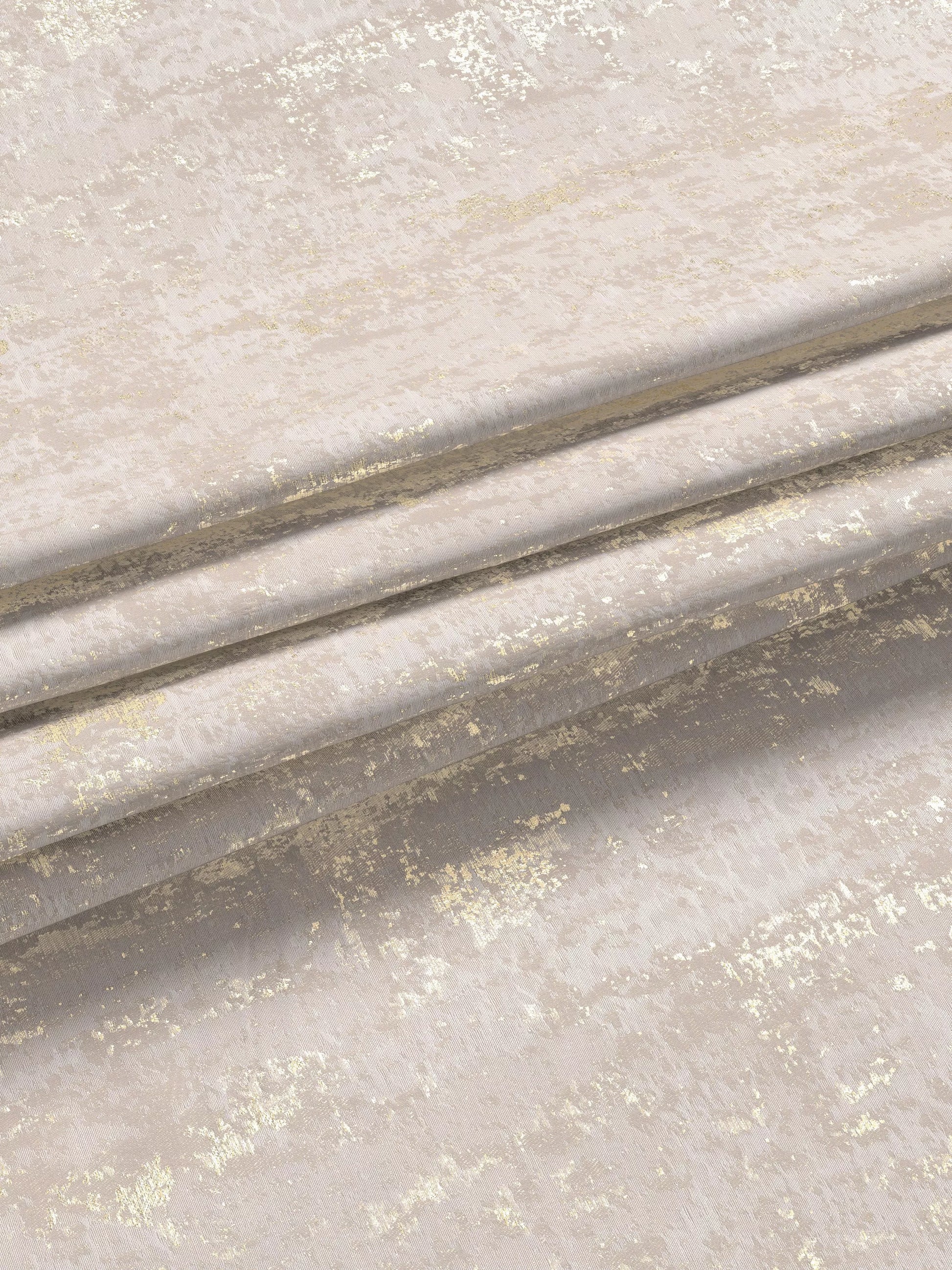 John Lewis Cala Weave Pair Lined Eyelet Curtains, Gold, W228 x Drop 182cm