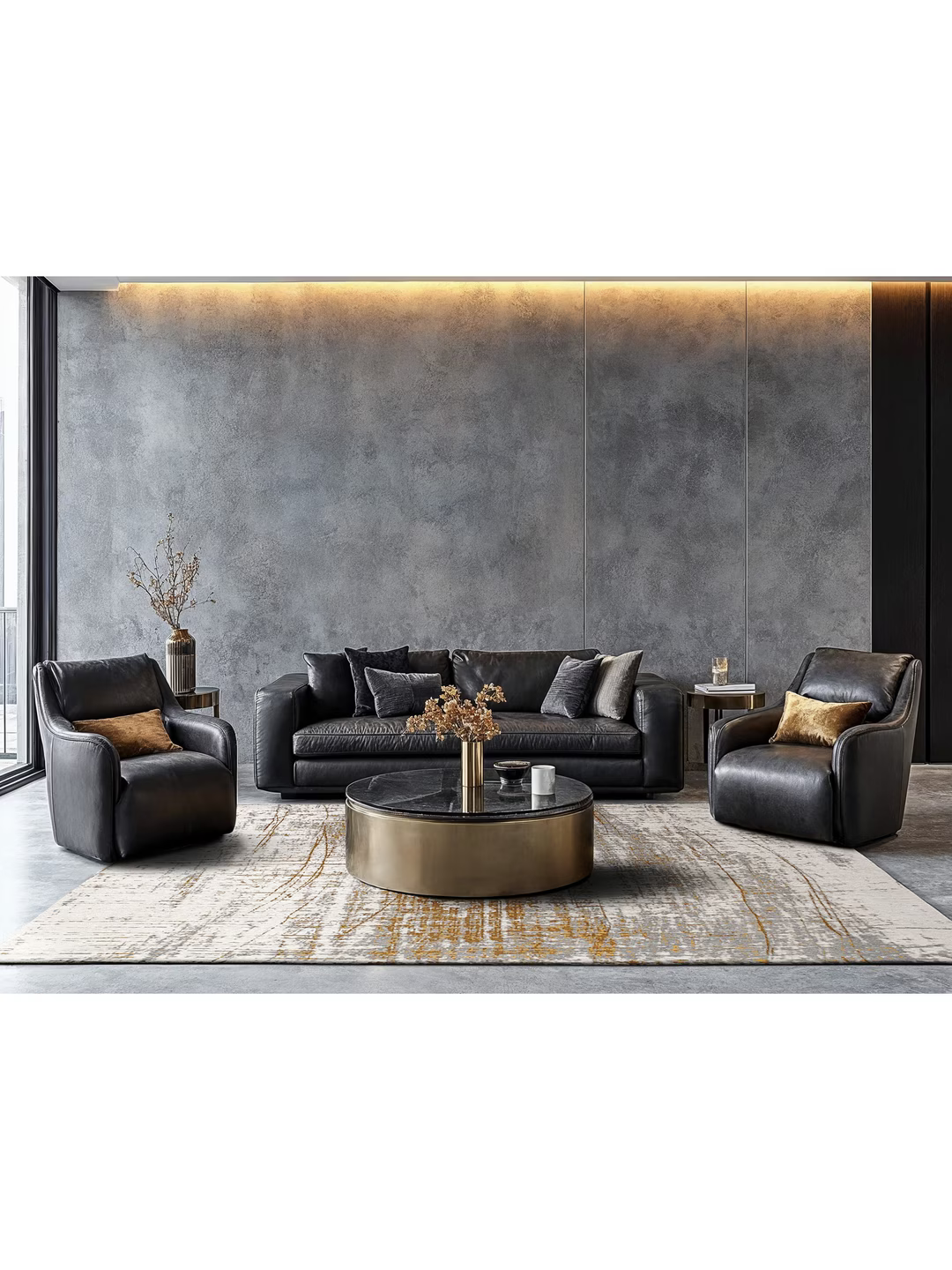 Louis De Poortere Mad Men Griff Collection Rug, Columbus Gold, L240 x W170cm
