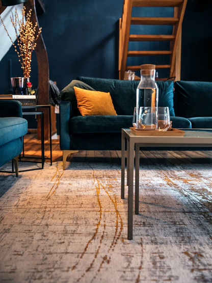Louis De Poortere Mad Men Griff Collection Rug, Columbus Gold, L240 x W170cm