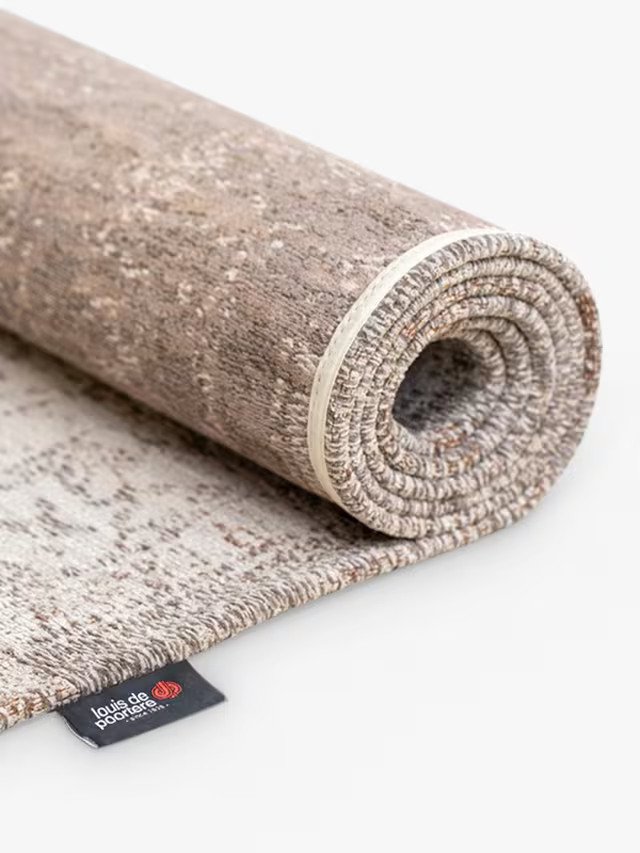 Louis De Poortere Medallion Rug, Grey, L240 x W170cm