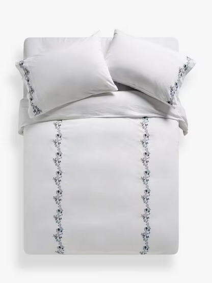 John Lewis Highbury Washed Cotton Super King Duvet Cover, White