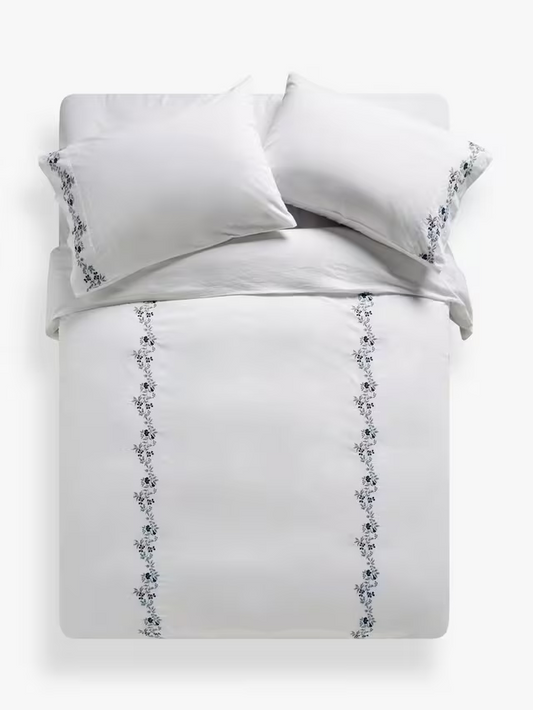 John Lewis Highbury Washed Cotton Super King Duvet Cover, White