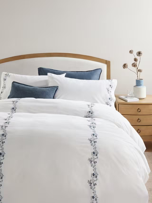 John Lewis Highbury Washed Cotton Super King Duvet Cover, White