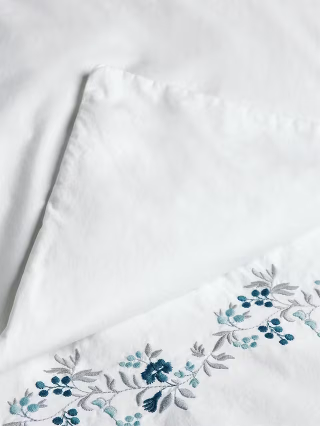 John Lewis Highbury Washed Cotton Super King Duvet Cover, White