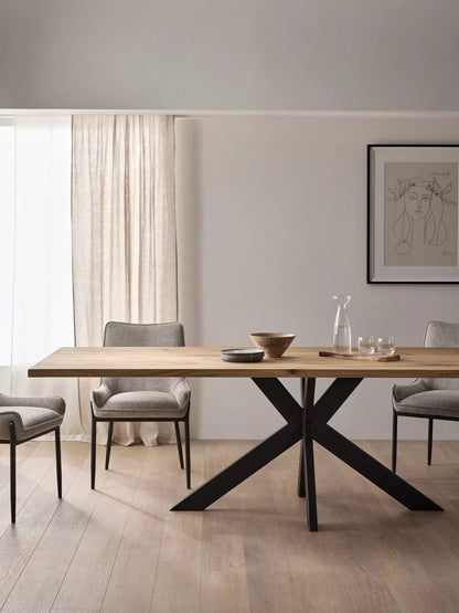 John Lewis Ripley Fixed Dining Table, Straight Edge, Solid Oak Natural Oil, L280 x W100cm - LIST