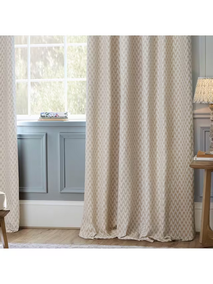Sanderson Hutton Pair Lined Pencil Pleat Curtains, Linen, W162 x Drop 228cm