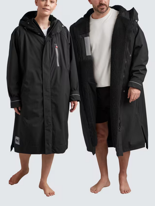 Red Unisex EVO Pro Waterproof Changing Robe, Stealth Black, M