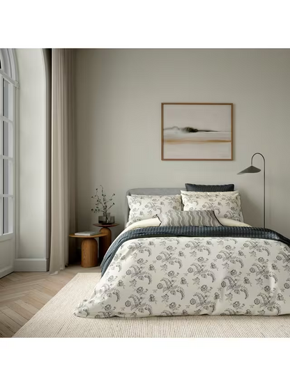Bedeck of Belfast Arianne King Duvet Cover Set, Charcoal Grey