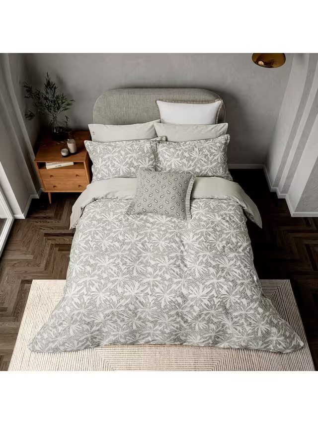 Bedeck of Belfast Cora Super King Duvet Cover, Light Grey