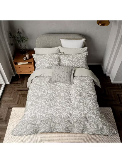 Bedeck of Belfast Cora Super King Duvet Cover, Light Grey