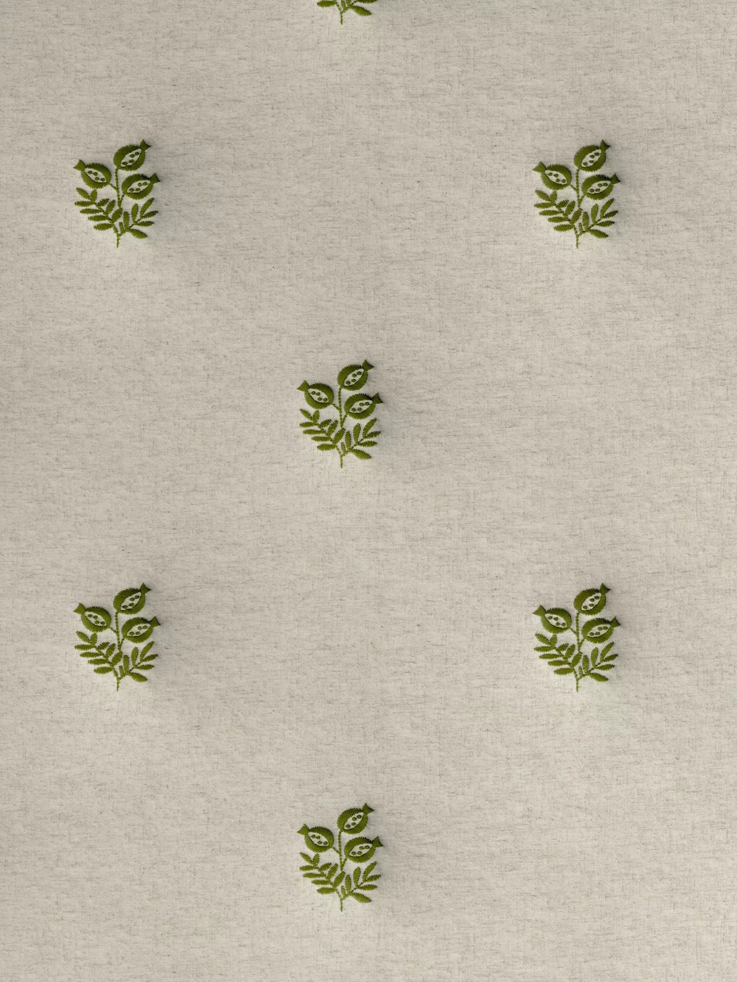 John Lewis Ariana Embroidered Pair Lined Pencil Pleat Curtains, Dark Olive, W167
