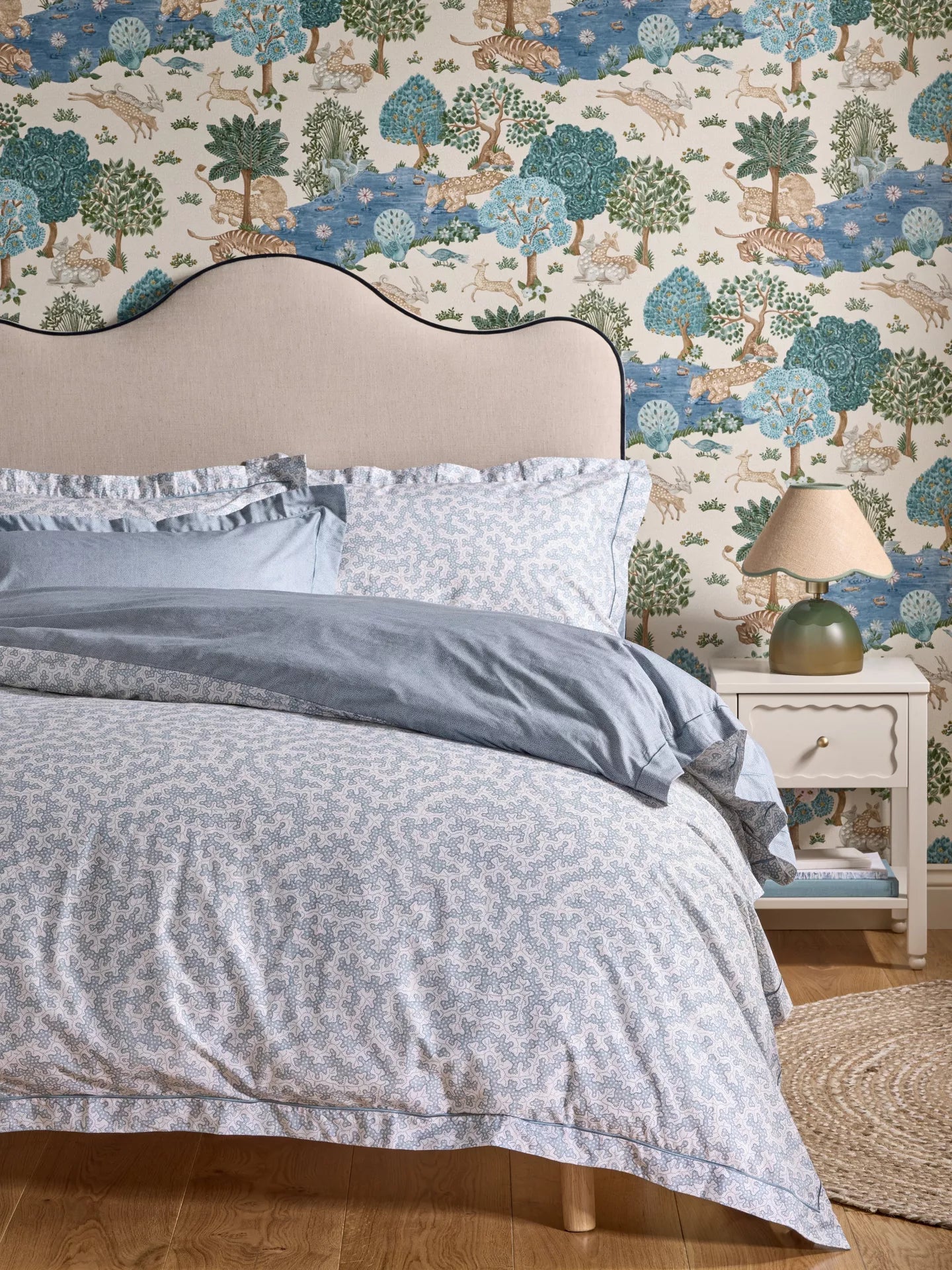 John Lewis x Sanderson Truffle Super King Duvet Cover Set, Blue