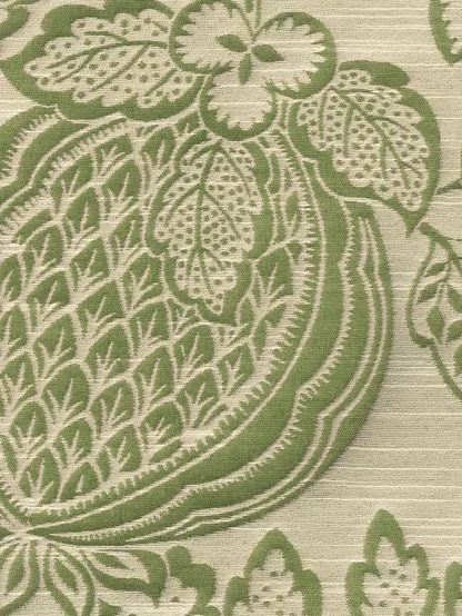 John Lewis x Sanderson Cantaloupe Lined Pencil Pleat Curtains, Pesto, H228 x Drop 228