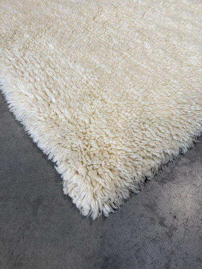 John Lewis Shaggy Pure Wool Rug, Natural, L240 x W170cm