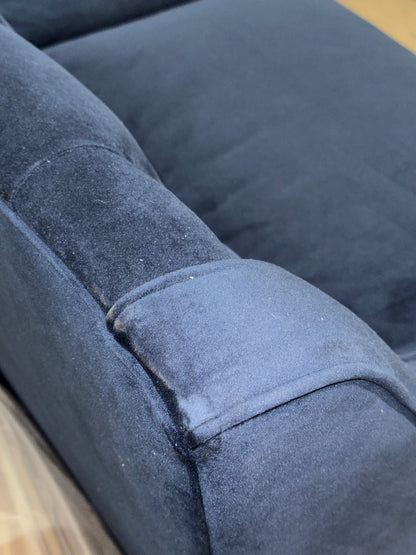 Swoon Pritchard Large 3 Seater Sofa, Dark Leg, Ink Velvet 