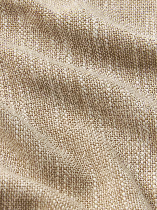 John Lewis Brushed Viscose Blend Pair Blackout Lined Pencil Pleat Curtains, Natural, W167 x Drop 228cm