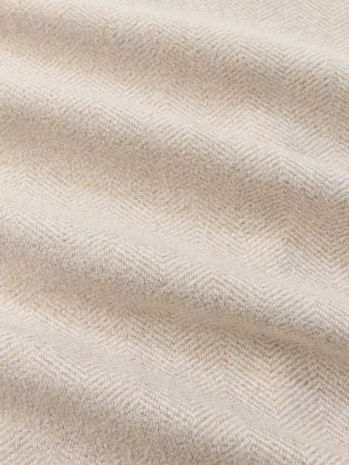 John Lewis Brushed Herringbone Pair Blackout Lined Pencil Pleat Curtains, Alabaster, W228 x Drop 137cm