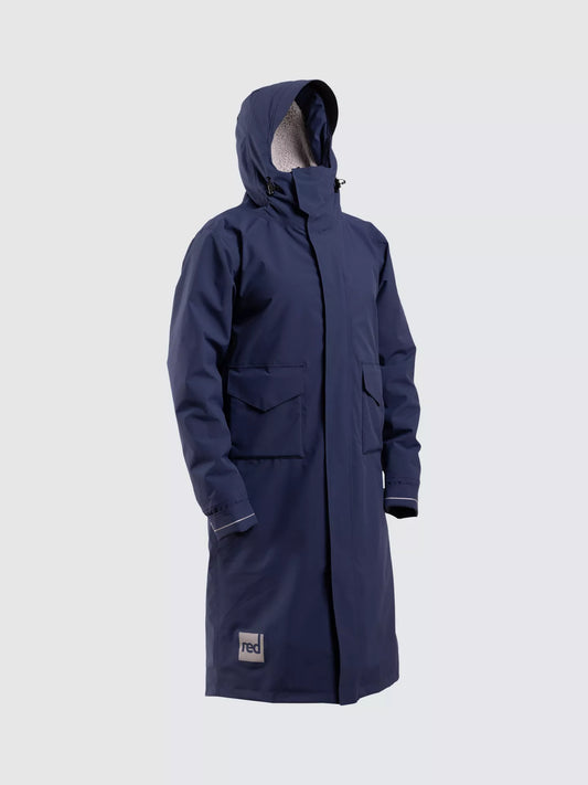 Red Unisex EVO Pro Slimline Waterproof Changing Robe Parka Jacket, Admiral Blue Medium