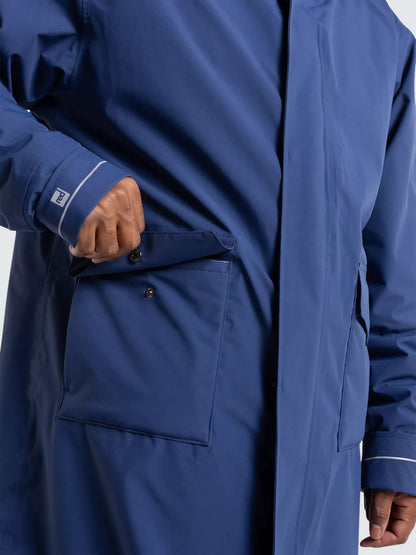 Red Unisex EVO Pro Slimline Waterproof Changing Robe Parka Jacket, Admiral Blue Medium