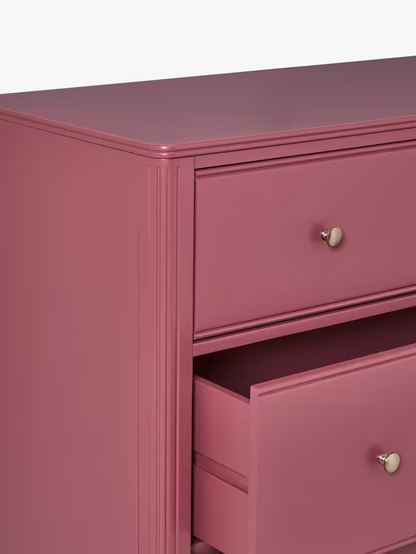 John Lewis Pillar 5 Drawer Chest, Rosehip