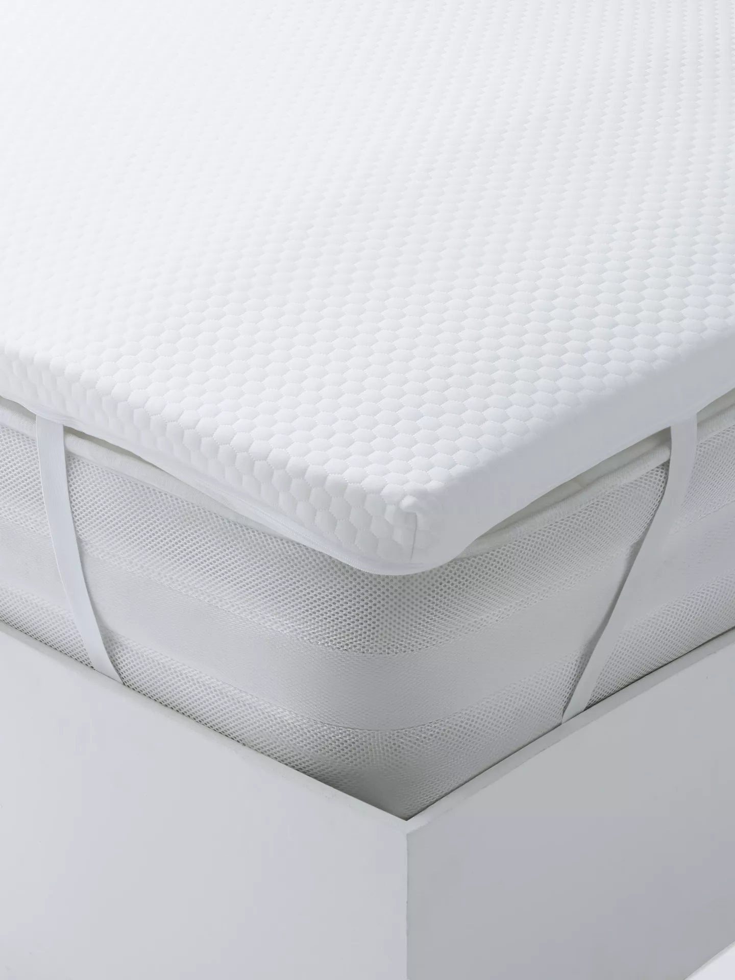 John Lewis Specialist Support 5-Zone Aurora® Foam Mattress Topper, White, Super King