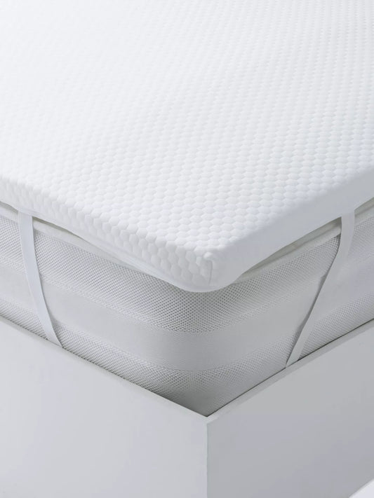 John Lewis Specialist Support 5-Zone Aurora® Foam Mattress Topper, White, Super King