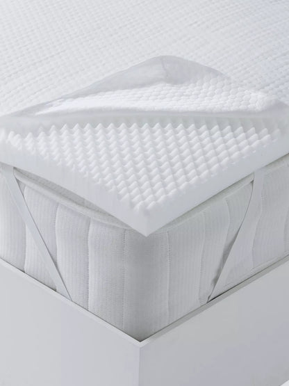 John Lewis Specialist Support 5-Zone Aurora® Foam Mattress Topper, White, Super King