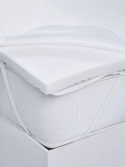 John Lewis Specialist Support 5-Zone Aurora® Foam Mattress Topper, White, Super King
