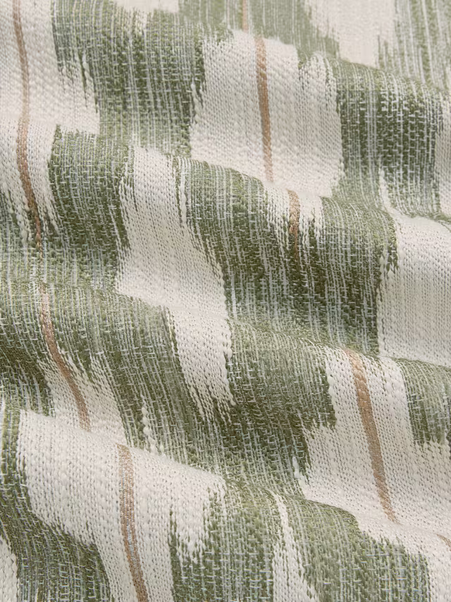 John Lewis Alta Weave Pair Lined Pencil Pleat Curtains, Avocado, W228 x Drop 182cm