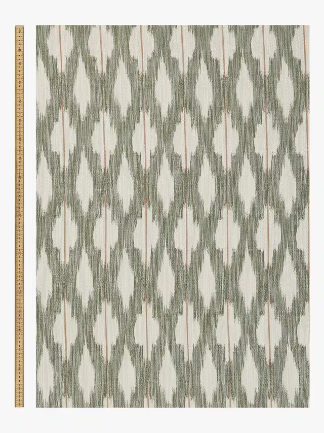 John Lewis Alta Weave Pair Lined Pencil Pleat Curtains, Avocado, W228 x Drop 182cm