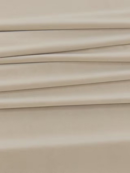 John Lewis Matt Velvet Pair Blackout Lined Pencil Pleat Curtains, Natural, W228 L137