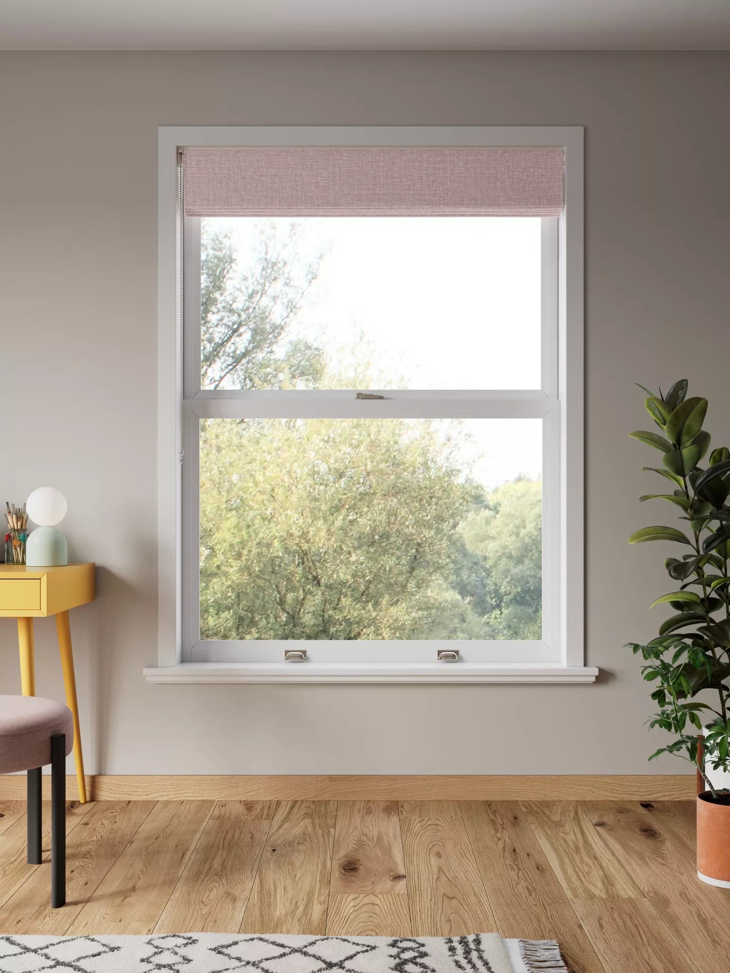 John Lewis Textured Weave Ash Rose Dimensions - W140cm x 26m