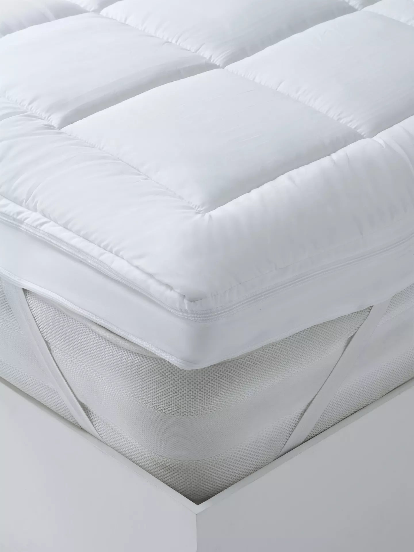John Lewis Specialist Support Ultimate Dual Layer Topper, White, King