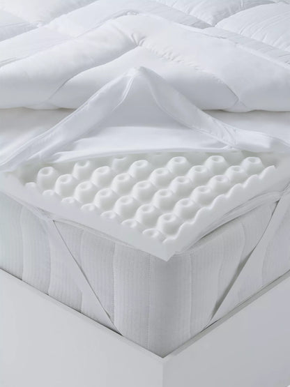 John Lewis Specialist Support Ultimate Dual Layer Topper, White, King