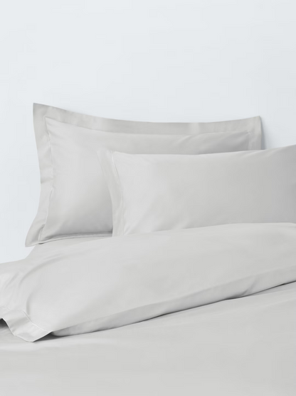 John Lewis Egyptian Cotton Sateen 600 Thread Count Bedding, Light Grey, Double D dust list