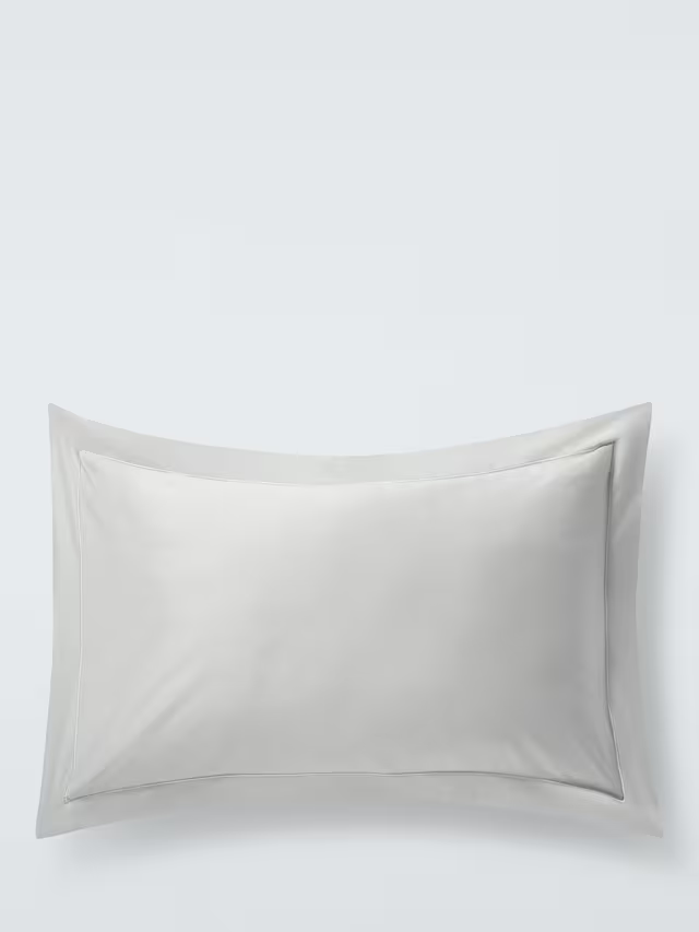 John Lewis Egyptian Cotton Sateen 600 Thread Count Bedding, Light Grey, Double D dust list