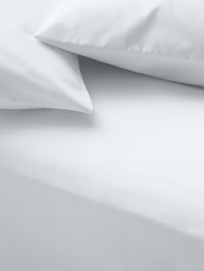 John Lewis Egyptian Cotton Sateen 1200 Thread Count King Extra Deep Fitted Sheet, White