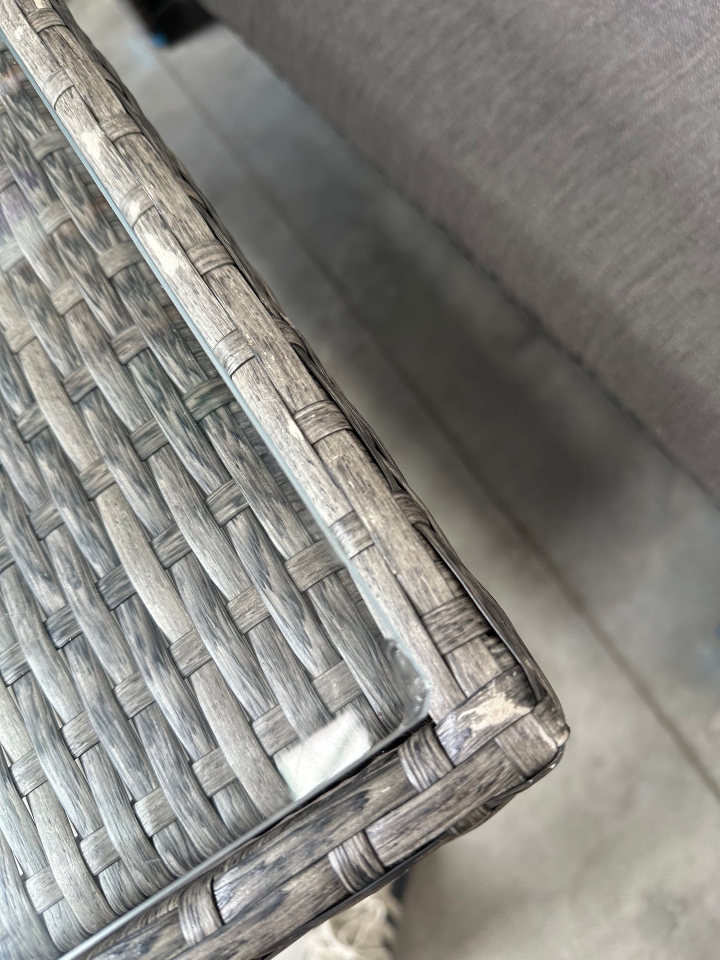 John Lewis Alora Cube 6-Seater Garden Dining Table, Sofas & Stools Set, Brown/Grey