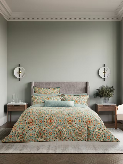 Bedeck of Belfast Addison Duvet Cover Set, Gold Teal
