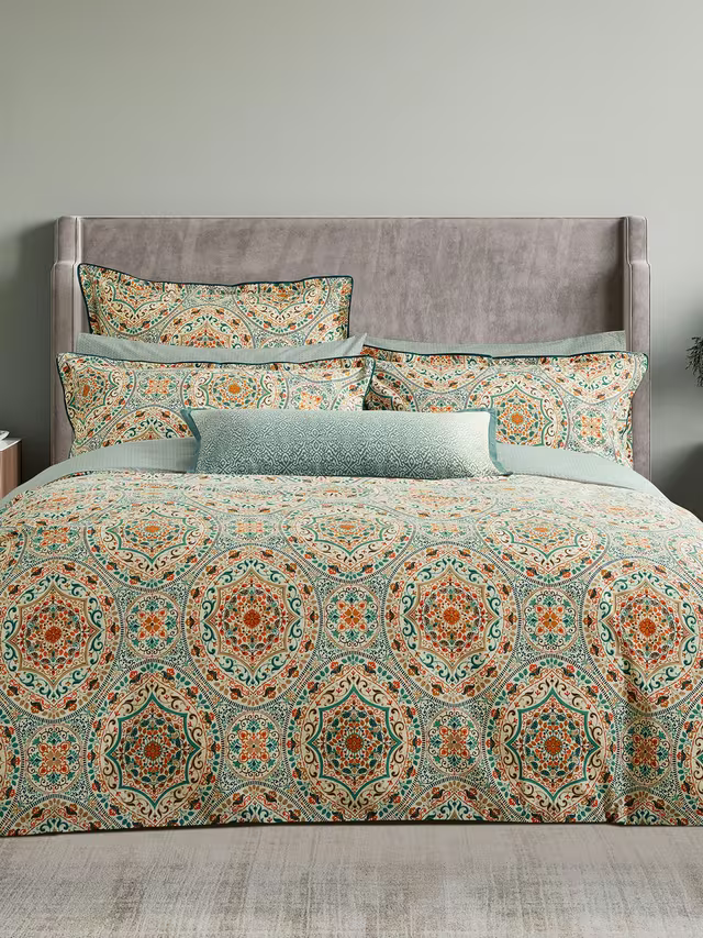 Bedeck of Belfast Addison Duvet Cover Set, Gold Teal