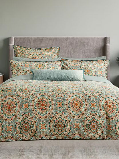 Bedeck of Belfast Addison Duvet Cover Set, Gold Teal