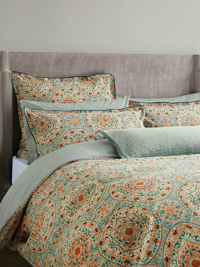 Bedeck of Belfast Addison Duvet Cover Set, Gold Teal