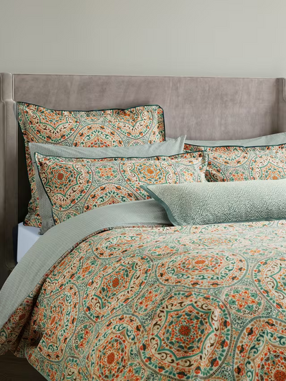 Bedeck of Belfast Addison Duvet Cover Set, Gold Teal