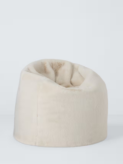 John Lewis Faux Fur Beanbag, Natural, John Lewis Faux Fur Beanbag, NaturalLIST OPEN BOX