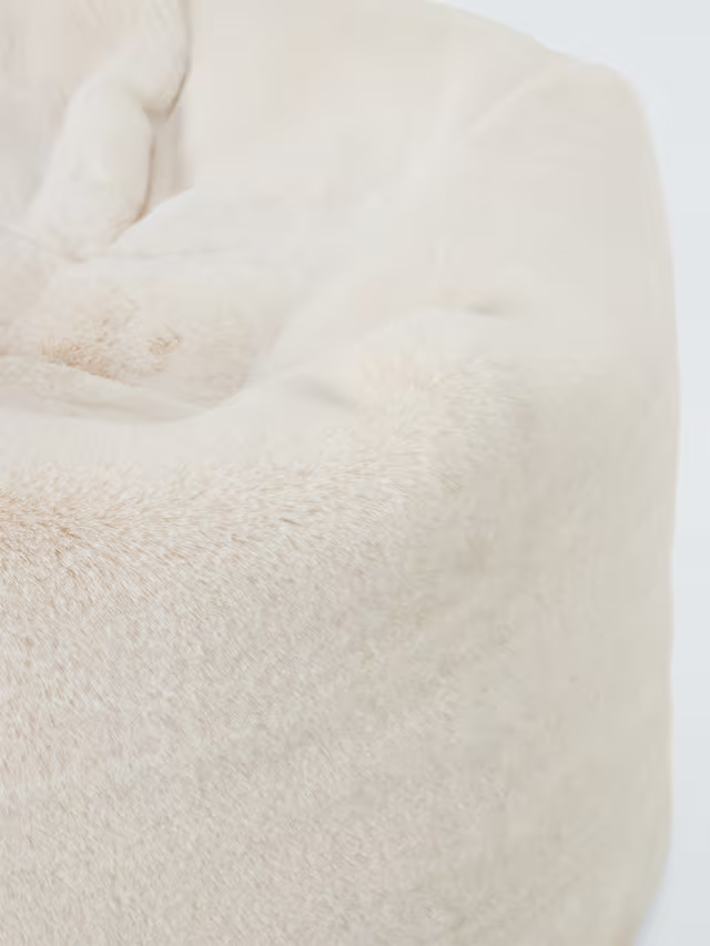 John Lewis Faux Fur Beanbag, Natural, John Lewis Faux Fur Beanbag, NaturalLIST OPEN BOX