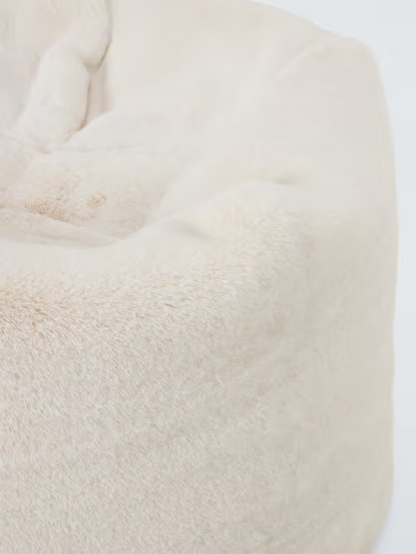 John Lewis Faux Fur Beanbag, Natural, John Lewis Faux Fur Beanbag, NaturalLIST OPEN BOX
