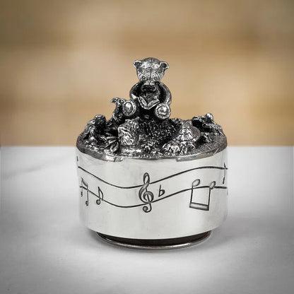 Royal Selangor Friends Pewter Music Carousel in Natural Finished Presentation Box
