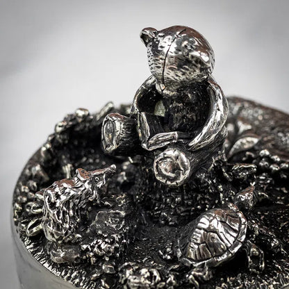 Royal Selangor Friends Pewter Music Carousel in Natural Finished Presentation Box